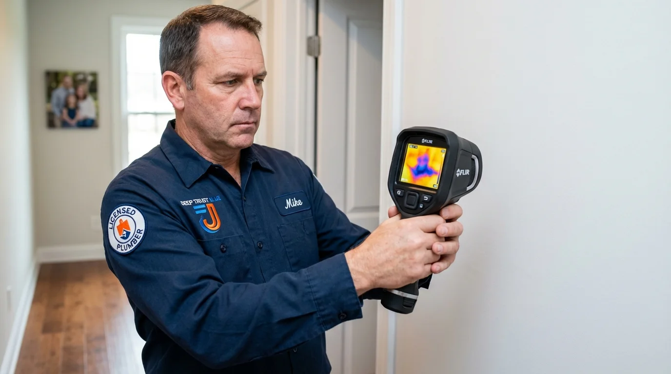 Thermal imaging leak detection by Johns Plumbing LLC in Hope Mills